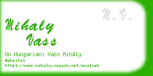 mihaly vass business card